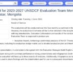 Consultant National – Évaluation UNSDCF 2023-2027, ONU Mongolie
