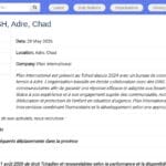 Technicien WASH – Projet humanitaire Tchad