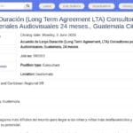 Consultant Audiovisuel – Accord à Long Terme (LTA) UNICEF Guatemala