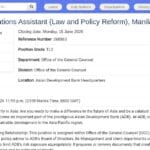 Senior Legal Operations Assistant – Law & Policy Reform