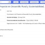 Coordinateur de Projet en Développement Rural Durable