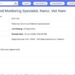 Spécialiste Contrôle et Surveillance des Pêches – Vietnam