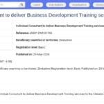 Consultant en formation au développement des affaires – Zimbabwe
