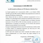 Burkina Faso : TV5-Monde interdite de diffusion par le CSC