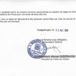 Recrutement de sept officiers de police au Burkina Faso en 2026
