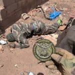 Insigne ukrainien retrouvé sur un combattant tué au Mali