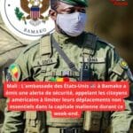 Mali : alerte de sécurité américaine à Bamako ce week-end
