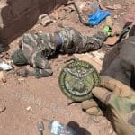 Photo d&rsquo;un patch militaire ukrainien retrouvé sur un combattant tué au Mali