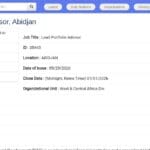 Conseiller principal en gestion de portefeuille, Abidjan