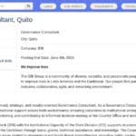 Consultant en Gouvernance – Quito