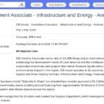 Investment Associate – Infrastructure & Energy – Andean Region