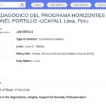 Spécialiste pédagogique – Programme Horizons Amazonie (Ucayali)