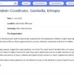 Coordinateur Supply Chain et Administration – Gambella
