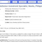 Spécialiste en Investissements Senior – ADB