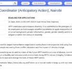 Coordinateur d&rsquo;évaluation d&rsquo;impact (Action anticipatoire) – Nairobi
