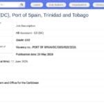 Assistant RH – Projets Haiti, Port of Spain