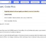 Assistant Achats – Contrat Permanent – Costa Rica