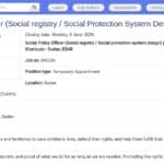 Chargé des politiques sociales – Registre social et protection