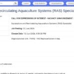 Spécialiste en Aquaculture et Systèmes RAS