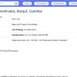 Coordinateur national de projet – Gambie