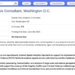 Consultant en analyse spatiale de données – Washington D.C.