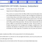 Coordonnateur(trice) de la Sécurité – Genève