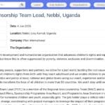 Responsable Programme et Parrainage – Nebbi, Ouganda