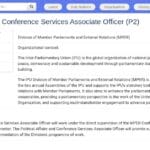 Chargé des affaires politiques et des conférences (P2)