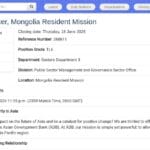 Senior Project Officer – Gouvernance et Secteur Public (Mongolie)