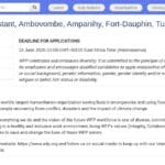 Assistant IT Support – Opérations terrain – Madagascar