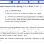 Consultant(e) Partenariats, Communication et Rapports – Luanda
