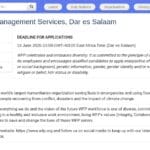 Volontaire – Services de gestion (WFP) – Dar es Salaam