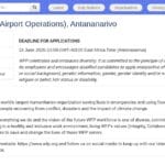 Assistant Aviation – Opérations Aéroportuaires (Antananarivo)