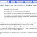 Assistant(e) aux Services de Gestion – Bureau de Kankan