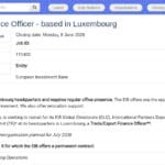 Trade & Export Finance Officer (Luxembourg)