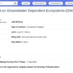 Consultant national – Écosystèmes dépendants des eaux souterraines (Viet Nam)