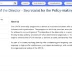 Stage – Bureau du Directeur – Secrétariat des Organes Directeurs (PMO), La Haye