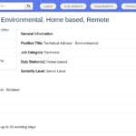 Conseiller technique en environnement – COBSEA (télétravail)