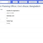 Assistant Settlement Planning Officer – Cox&rsquo;s Bazar