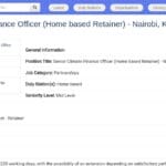 Senior Climate Finance Officer – Home Based, Kenya