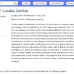 Assistant(e) de Direction – Bureau de Lusaka, Zambie