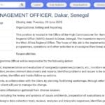 Chargé(e) de gestion de programmes – OHCHR Dakar