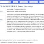 Responsable RH – Politiques et Stratégie (P3, Bonn)