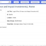 Juriste Finance & Investissements d&rsquo;Impact – Rome