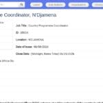 Coordinateur national de programme – N&rsquo;Djamena