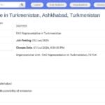 Représentant(e) de la FAO au Turkménistan