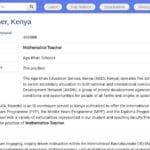 Professeur de Mathématiques (IB) – Nairobi, Kenya