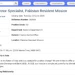 Senior Financial Sector Specialist – Pakistan