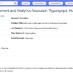 Analyste en gestion et analyse de données – Tegucigalpa