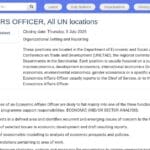 Économiste principal – Nations Unies (P-4)